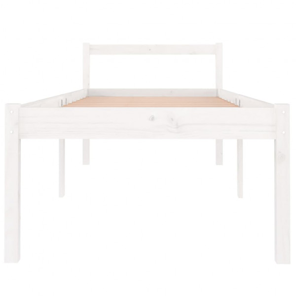 Cama de personas mayores madera maciza de pino blanca 75x190 cm M 4