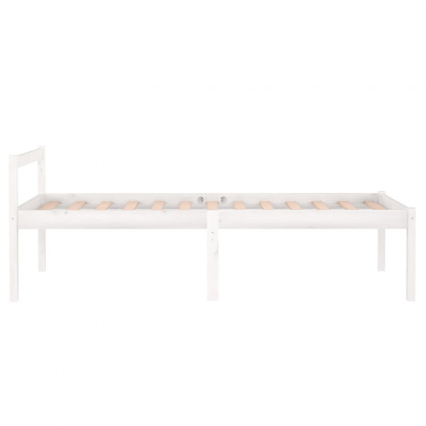 Cama de personas mayores madera maciza de pino blanca 75x190 cm M 5