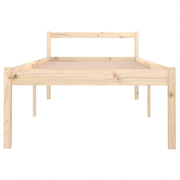 Cama para personas mayores madera maciza de pino 90x190 cm M 4