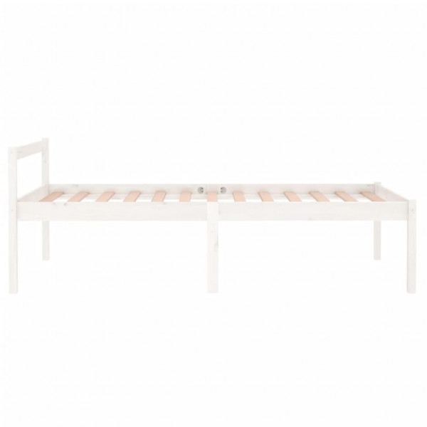 Cama para personas mayores madera maciza pino blanco 90x190 cm M 5