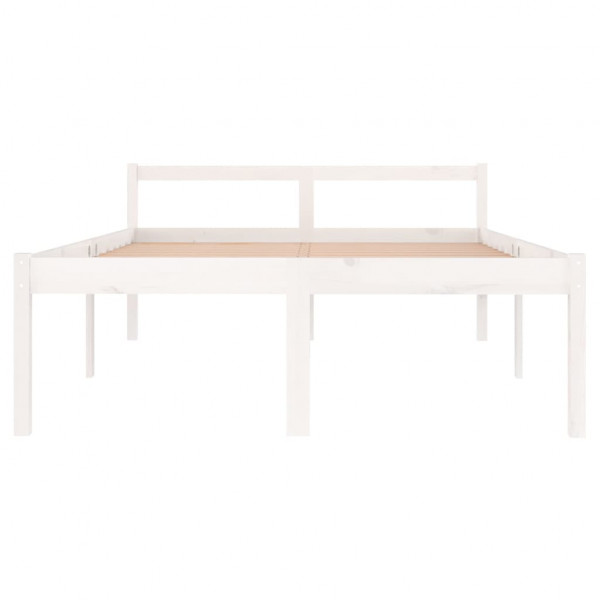 Cama para personas mayores madera maciza de pino 135x190 cm M 4