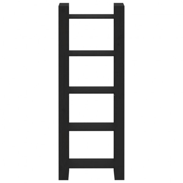 Estantería/divisor de espacios madera maciza negro 60x35x160 cm M 3