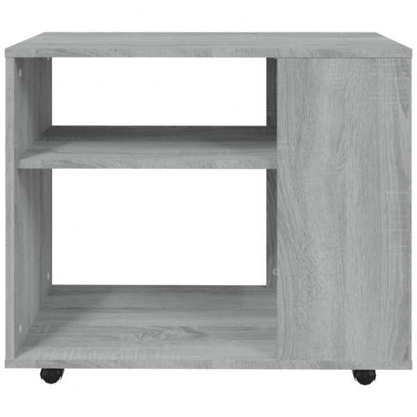 Mesa auxiliar madera contrachapada gris Sonoma 70x35x55 cm M 5