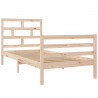Estructura de cama madera maciza 90x200 cm 3