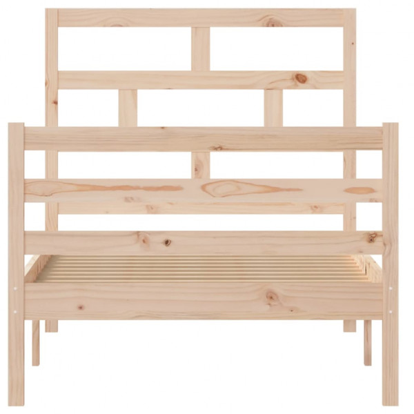 Estructura de cama madera maciza 90x200 cm M 4