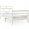 Estructura de cama madera maciza de pino 90x200 cm 2