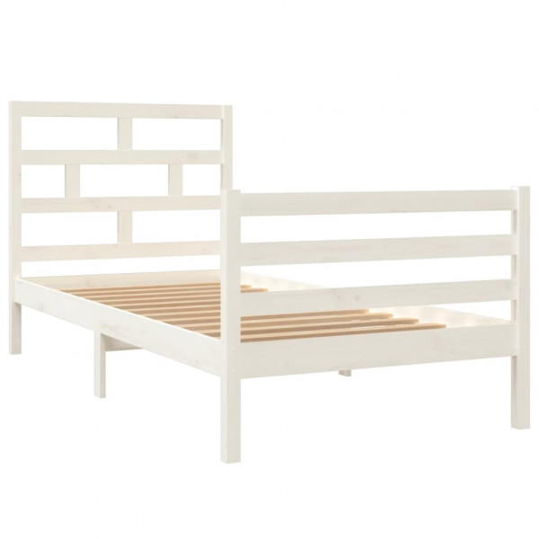 Estructura de cama madera maciza de pino 90x200 cm M 3
