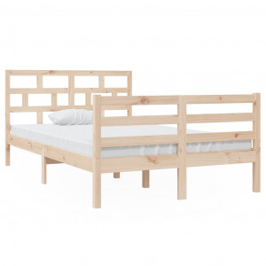 Estructura de cama madera maciza de pino 120x200 cm H