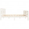 Estructura de cama madera maciza de pino blanco 120x200 cm 5