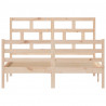 Estructura de cama de madera maciza de pino 140x200 cm 4
