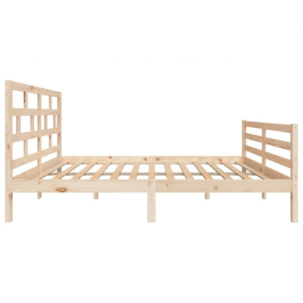 Estructura de cama de madera maciza de pino 140x200 cm M 5