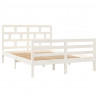 Estructura de cama de madera maciza de pino blanco 140x200 cm 3