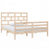 Estructura de cama de madera maciza de pino 160x200 cm 2
