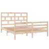 Estructura de cama de madera maciza de pino 160x200 cm 3