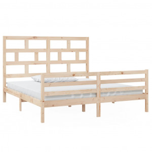 Estrutura de cama super king 180x200 cm madeira maciça H