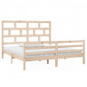 Estructura de cama madera maciza Super King 6FT 180x200 cm 2
