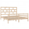 Estructura de cama madera maciza Super King 6FT 180x200 cm 3