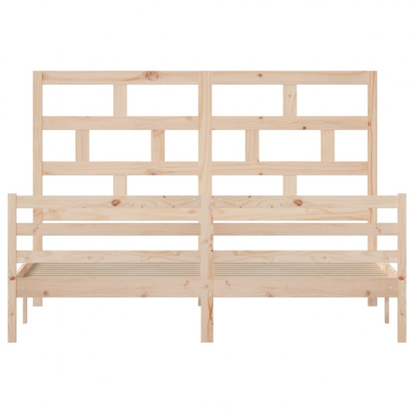 Estructura de cama madera maciza Super King 6FT 180x200 cm M 4