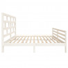 Estrutura de cama super king pinho maciço 180x200 cm branco 5
