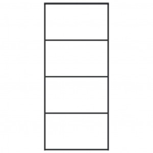 Puerta corredera ESG vidrio y aluminio 90x205 cm negro H