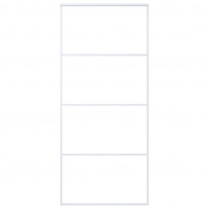 Porta deslizante em vidro ESG e alumínio 90x205 cm branco H