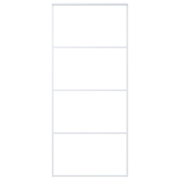 Porta deslizante em vidro ESG e alumínio 90x205 cm branco M 2