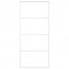 Puerta corredera ESG vidrio y aluminio blanca 90x205 cm 2
