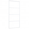Puerta corredera ESG vidrio y aluminio blanca 90x205 cm 3