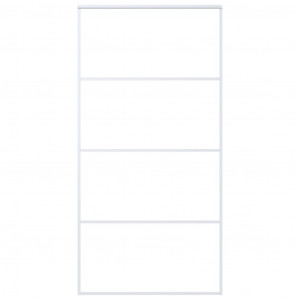 Puerta corredera ESG vidrio y aluminio blanca 102.5x205 cm H