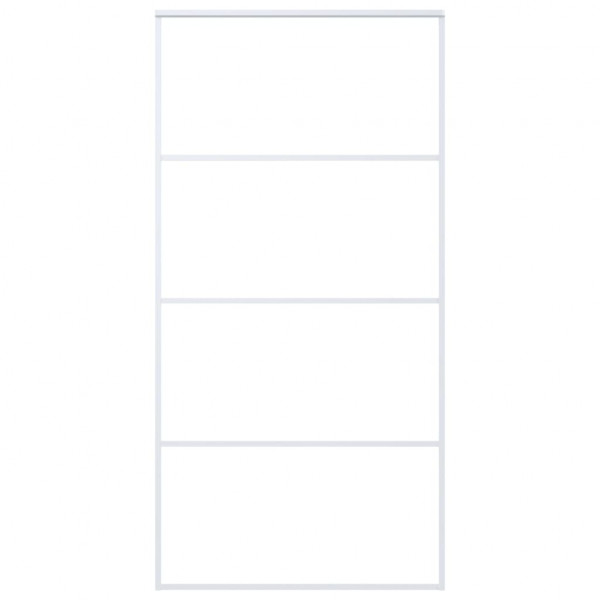 Porta deslizante em vidro ESG e alumínio 102.5x205 cm branco M 2