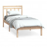 Estructura de cama individual madera maciza 75x190 cm 2