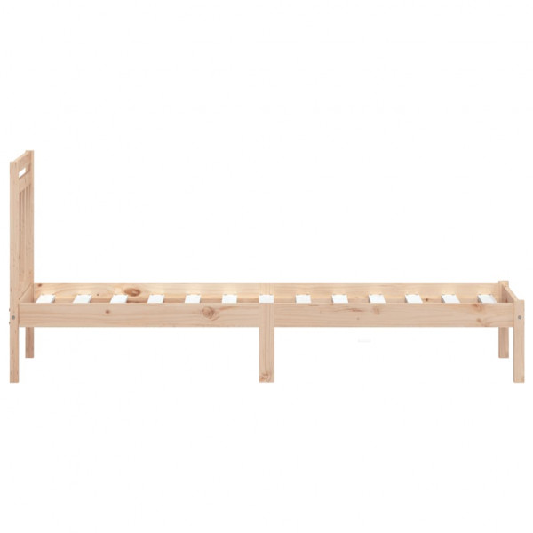 Estructura de cama individual madera maciza 75x190 cm M 5