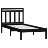 Estructura de cama individual madera maciza negro 75x190 cm 3