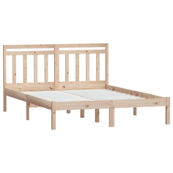 Estructura de cama doble de madera maciza 135x190 cm M 3
