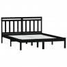 Estructura de cama de madera maciza de pino negro 140x190 cm 3