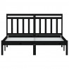 Estructura de cama de madera maciza de pino negro 140x190 cm 4