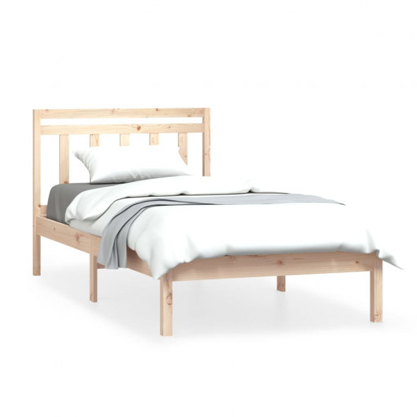 Estructura de cama madera maciza de pino 100x200 cm M 2