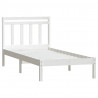 Estrutura de cama 100x200 cm pinho maciço branco 3