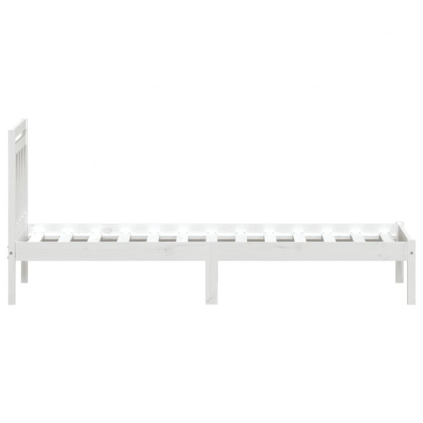 Estrutura de cama 100x200 cm pinho maciço branco M 5