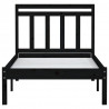 Estructura de cama madera maciza de pino negro 100x200 cm 4