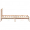 Estructura de cama de madera maciza 150x200 cm 5