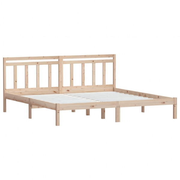 Estructura de cama de madera maciza de pino 160x200 cm M 3
