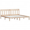 Estructura de cama de madera maciza de pino 160x200 cm 3