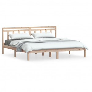 Estructura de cama de madera maciza 180x200 cm H
