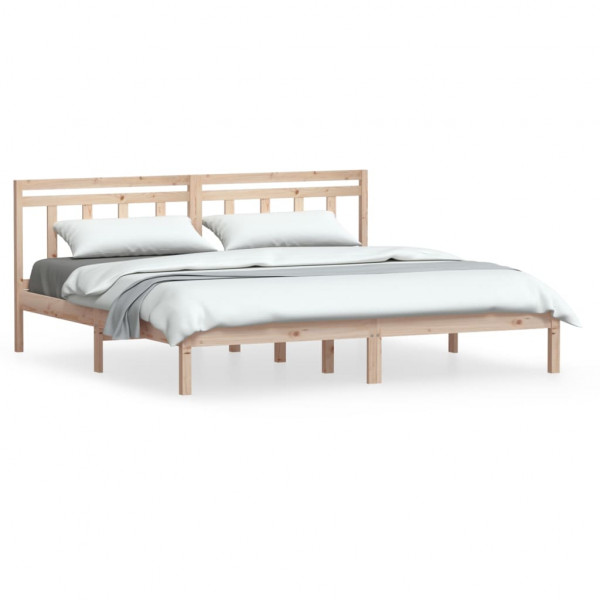 Estructura de cama de madera maciza 180x200 cm M 2