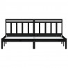 Estrutura de cama 200x200 cm pinho maciço preto 4