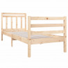 Estructura de cama individual pequeña madera maciza 75x190 cm 3