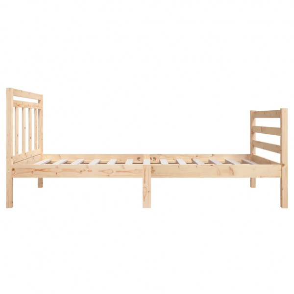 Estructura de cama individual pequeña madera maciza 75x190 cm M 5