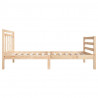 Estructura de cama individual pequeña madera maciza 75x190 cm 5