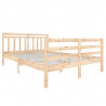 Estrutura de cama casal 135x190 cm madeira maciça 3